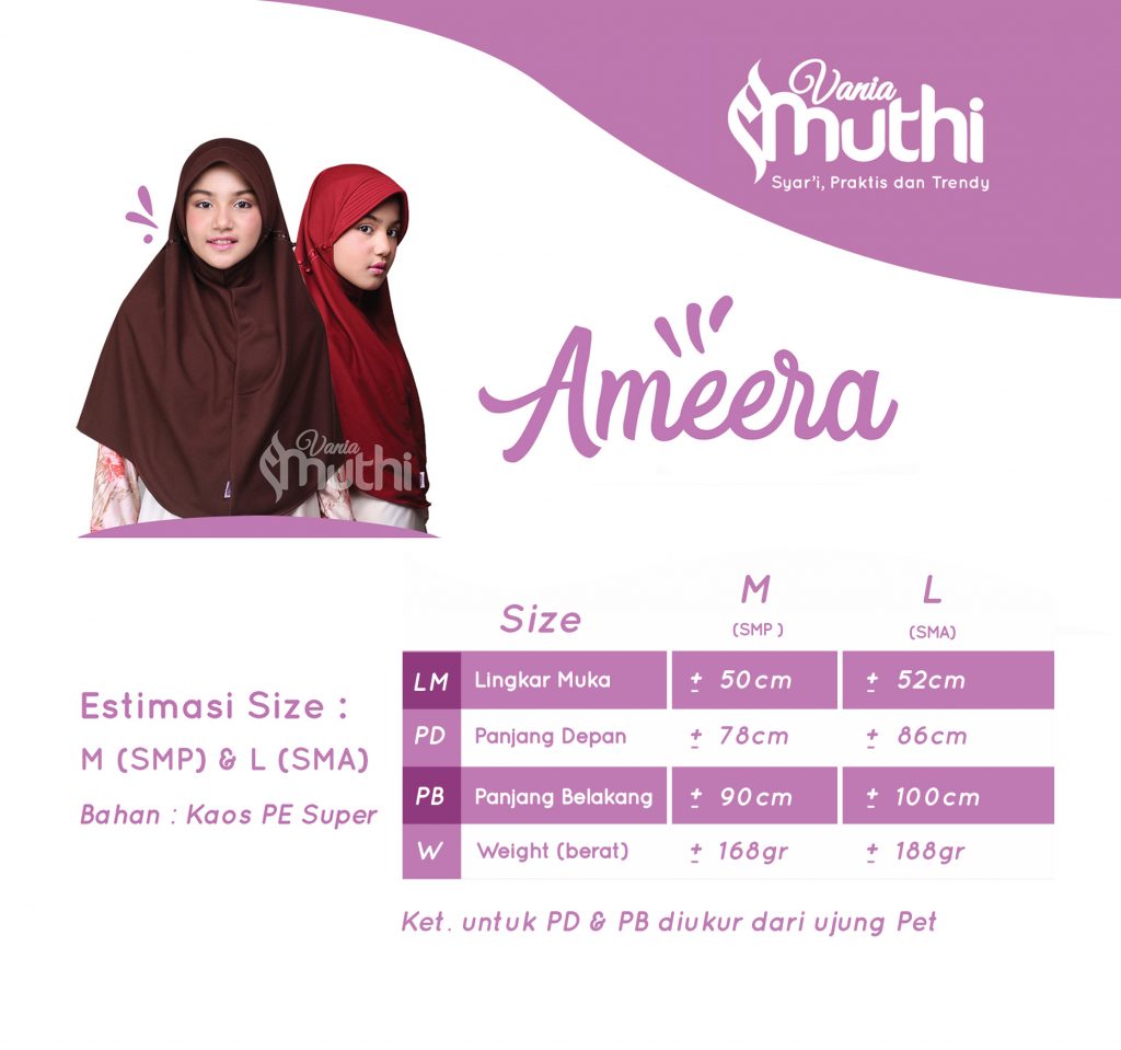 35.Ameera.Sz Chart